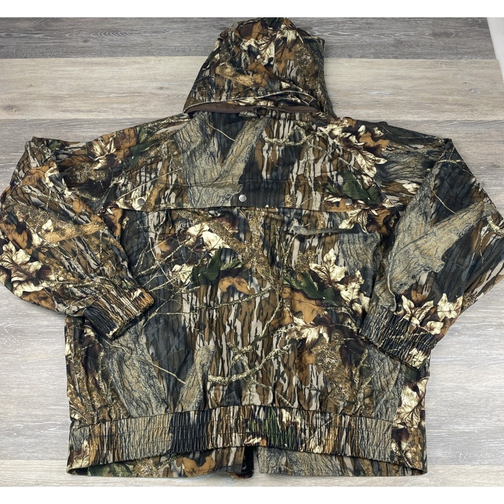 Gamehide Hush Hide Mossy Oak Camouflage Hunting Zip Up Jacket Men's Size XL - Picture 2 of 16